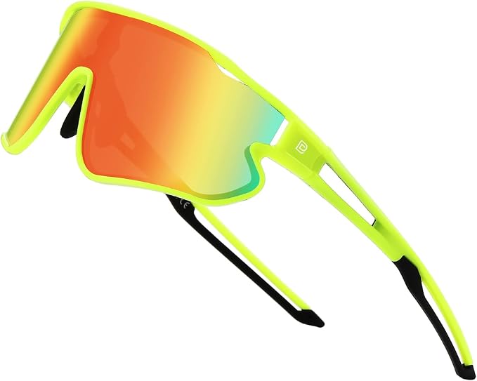 DUCO Polarized Sports Sunglasses for Men Women: UV400 Protection 24g Wrap Around Glasses for Baseball Running Hiking DC0023
