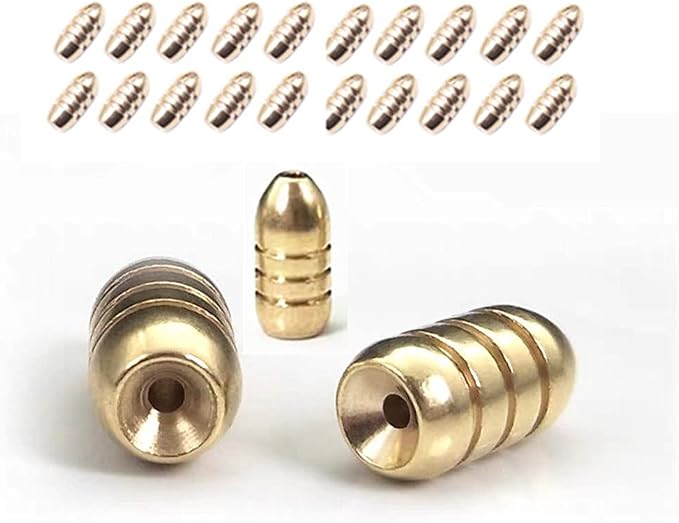 Toasis Brass Fishing Weight Texas Carolina Rig Fishing Bullet Sinker Set Assorted Size