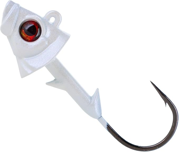 Reaction Tackle Swimbait Jig Head/Weighted Hooks for Saltwater and Freshwater/Realistic Fish Head (5 Pack)