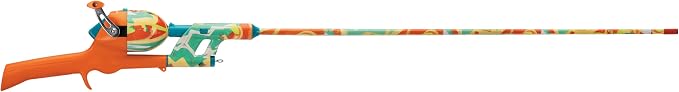 Kid Casters: Krazy Tangle-Free Fishing Combo | Spincast Reel & Practice Casting Plug | 34" Tangle-Free
