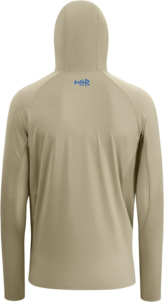 BASSDASH UPF 50+ Men’s Long Sleeve Fishing Shirt with Mask UV Neck Gaiter Hoodie