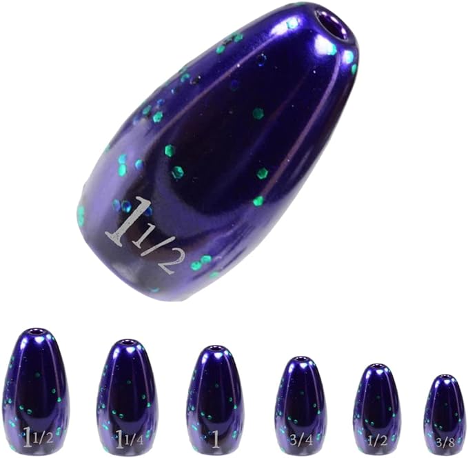 Reaction Tackle Tungsten Flipping Weights for Bass Fishing - Sinkers for Punching Heavy Cover - Fresh & Saltwater - Texas/Carolina Rigs - Size Stamped