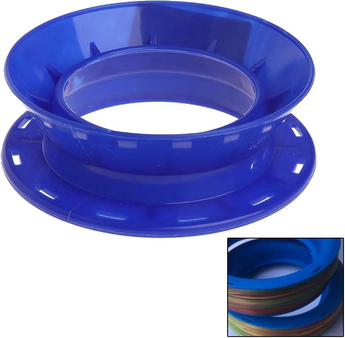 Fishing Line Coiling Plate Wire Winding Rings Fishing Line Reel Plastic Handle Wire Winding Circular Main Coil Board, reference picture, Quantity: One