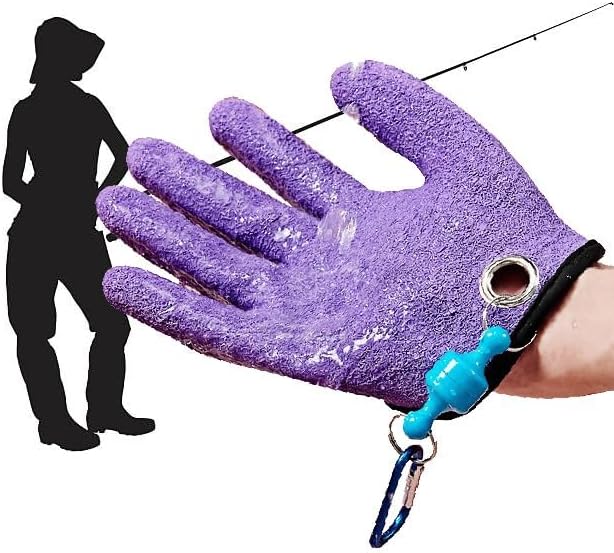 Fishing Gloves with Magnet Release - Non-Slip, Professional, Puncture Proof, Fish Handling