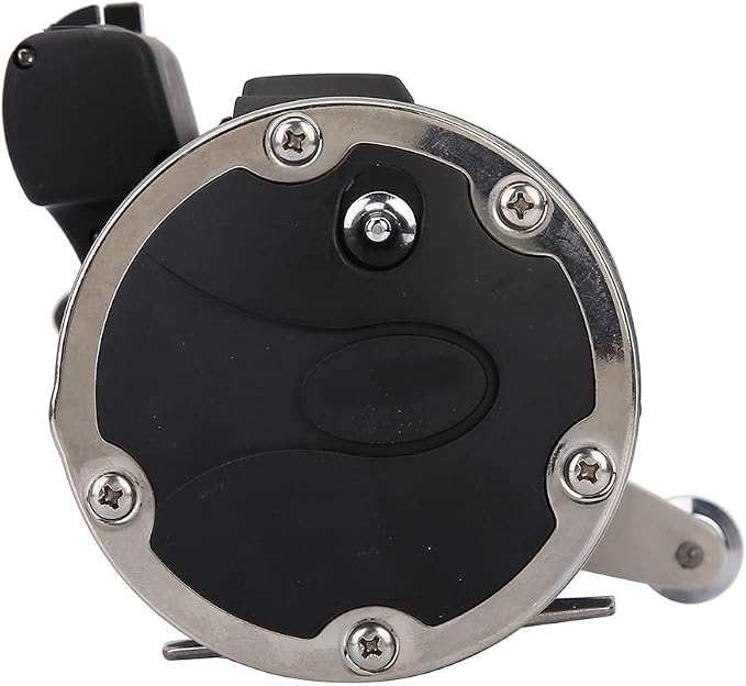 Trolling Reels Equipped Ice Fishing Rod & Reel Combos Aluminum Alloy Drum Wheel Fishing Reel with Line Counter for Sea Fishing