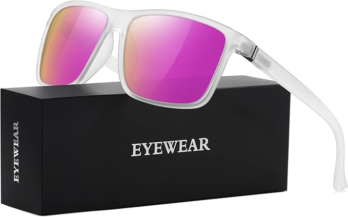 Sunglasses Men Polarized Sunglasses for Mens and Womens,Black Retro Sun Glasses Driving Fishing UV Protection