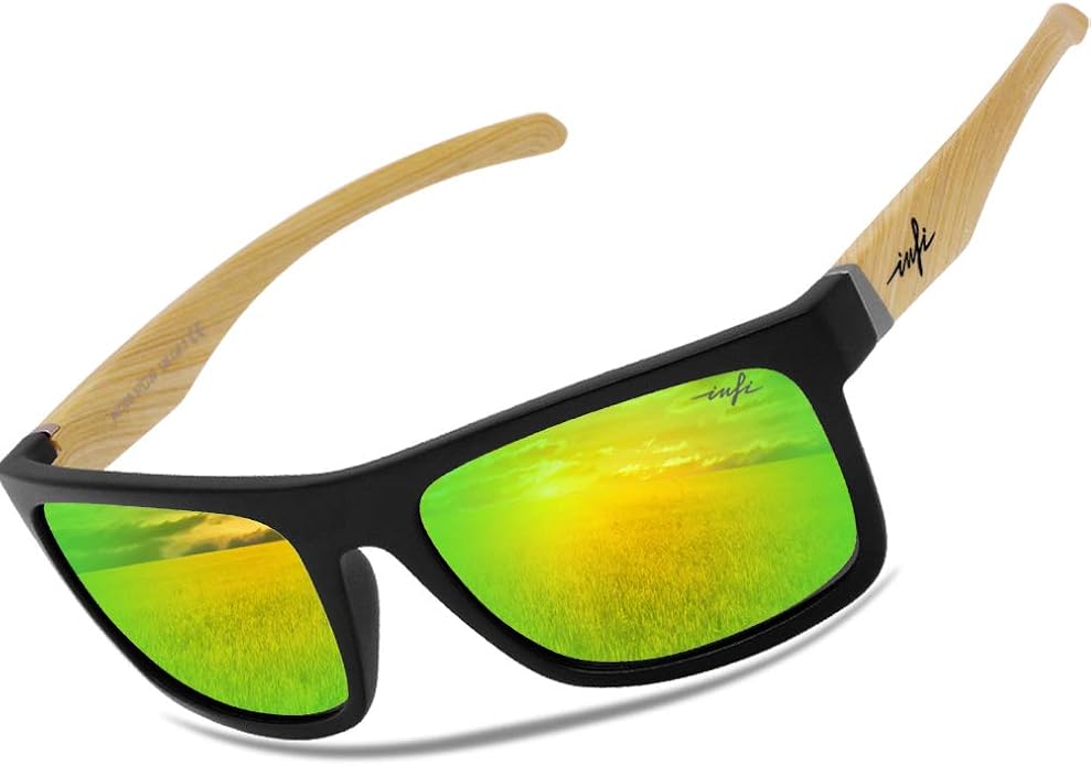 INFI Fishing Polarized Sunglasses for Men Driving Running Mirrored Glasses UV400 Protectiont