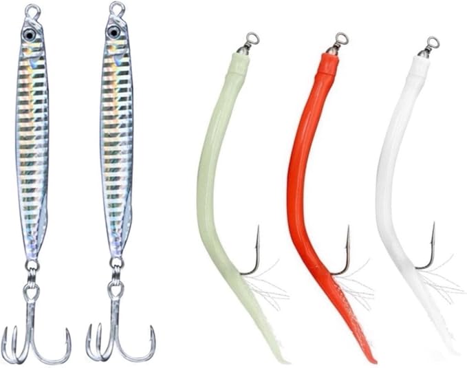 Saltwater Fishing Lures Fishing Jigs Fishing Spoons for Striped bass, Pompano, Spanish Mackerel ，Bluefish
