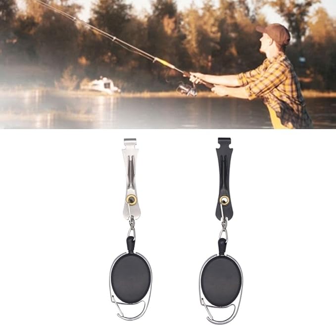 Zinger Retractor Knot, Stainless Steel Fishing Tying Tool Fast Line Cutter and Clipper Accessory for Quick Knot Tying, Freshwater and Saltwater Use