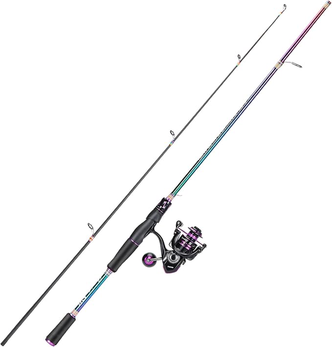 Sougayilang Fishing Rod and Reel Combo, Medium Fishing Pole with Baitcasting Reel Combo, 2-Piece Fishing Combo