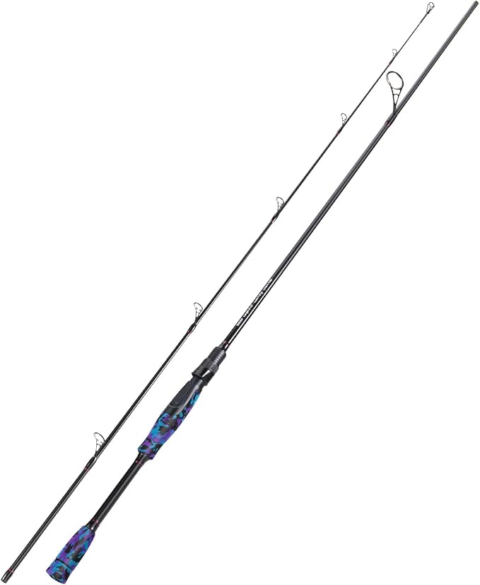 Sougayilang Fishing Rod - Medium 2Pc Graphite Composite Blank Spinning & Casting Rod, Camouflage EVA Grip, Smooth Transition Fishing Pole