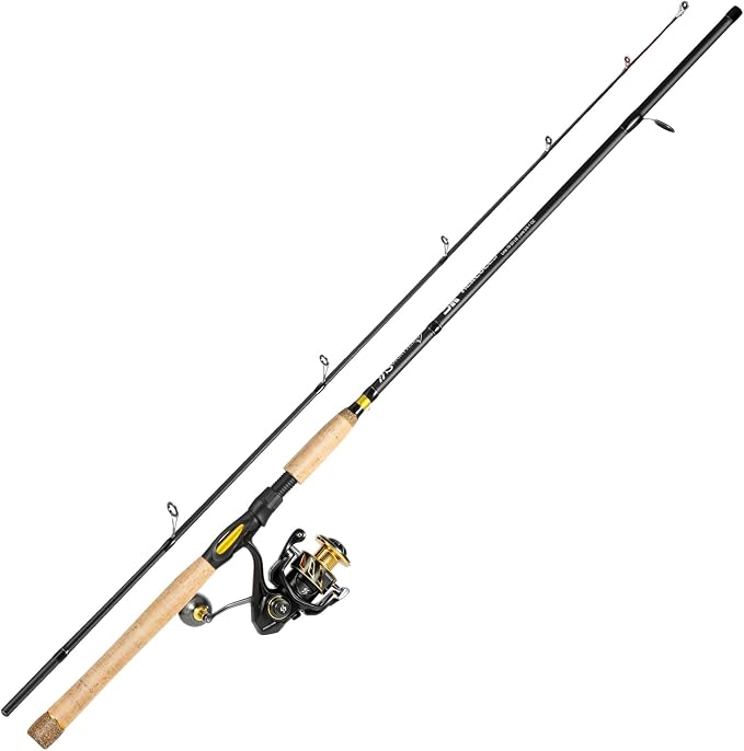 Sougayilang Big Game Spinning Combo – 7ft MH 2-Piece Rod, 33LB Drag, 6.2:1, 12+1 Bearings, 4000 Reel for Catfish, Pike, Carp – Heavy Duty Lake & River