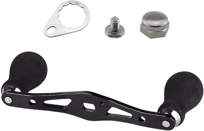 Heyous Fishing Reel Handle Grip for Baitcasting Trolling - Left Right Ultralight Crank Accessory, Black