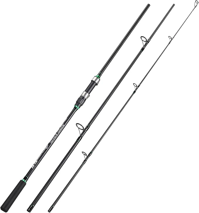 Sougayilang Surf Fishing Rod IM8 Carbon 3 Piece Travel Spinning Rod (9'/10'/11'/12')