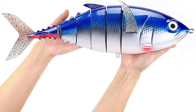 Large Multi Jointed Fishing Lures Bait,Big Giant Fishing Bass Lures,Crankbaits Swimbaits with Treble Hook