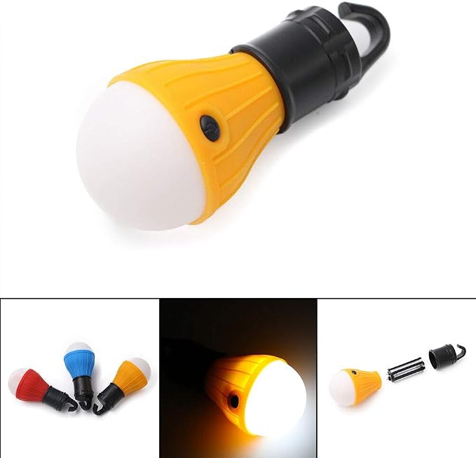 3LED Fishing Light Outdoor Camping Light Emergency Light Portable Camping Light Fishing Camping Light Lamp Hanging Bulb Tent led Light (Yellow)