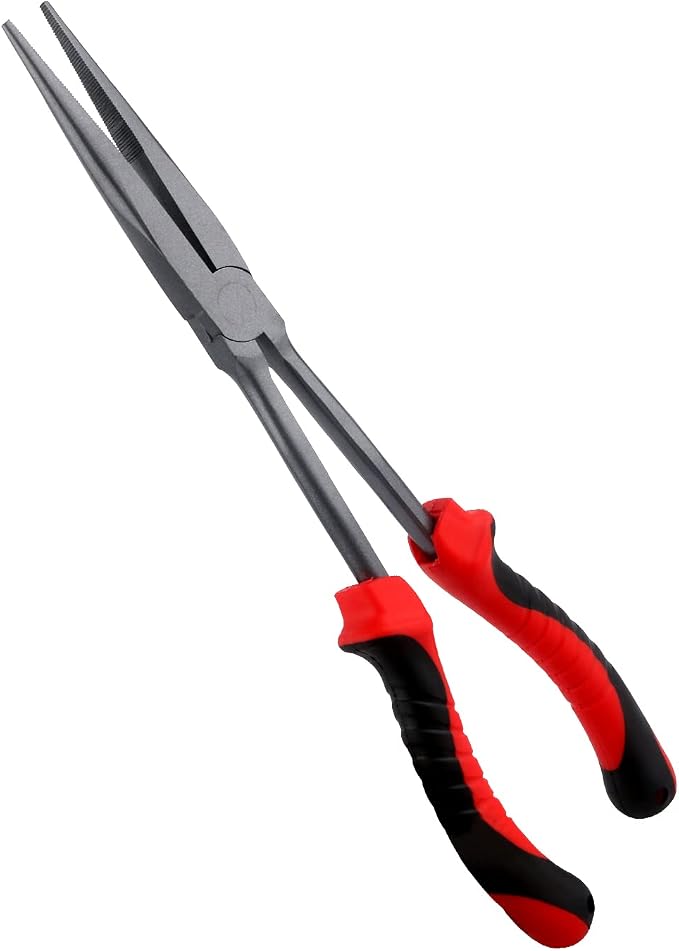 Hikary Long Nose Fishing Pliers, Stainless Steel Hook Remover Braid Cutter Rustproof Multi-Tool Fishing Gripper for Freshwater Saltwater