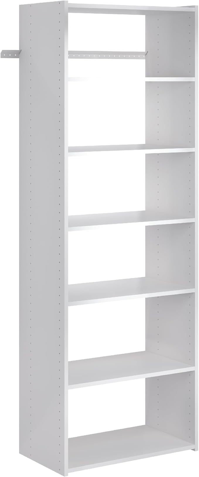 Easy Track PH38-WH Living Essentials - Shelf Tower Wood Closet Organizer, White