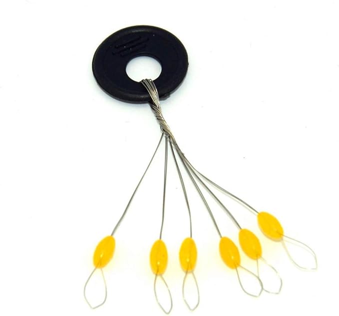 Senyu 6 in 1 Fishing Bobber Stopper,Soft Silicone Float Sinker Stops,100Pcs Cylinder,Oval Float Stop Stoppers