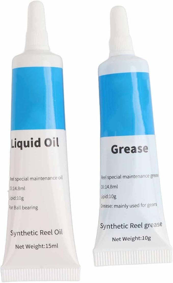Fishing Reel Lubrication Kit, Maintenance Oil & Grease Set, Suitable for Spinning and Low - Profile Reels(White)