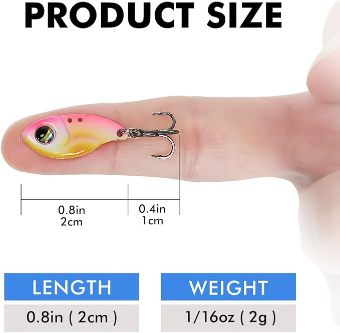 TRUSCEND Vibespinner Easy Catch Fishing Lures with BKK Hooks, Tail Spinner Baits with 4 Actions, Vibrating Swimming Flashing & Jigging for More Bites, Spoon Lures for Bass Trout Crappie Walleye Pike