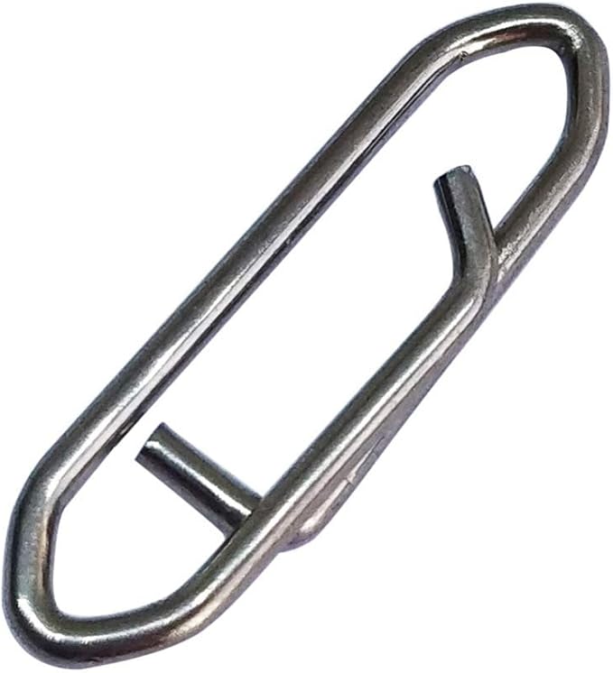 50 PCS Fishing Clips Stainless Steel Strength Fast Snap Clip Fishing Clips Connector Easy Quick Change Lure Snaps for Freshwater Saltwater