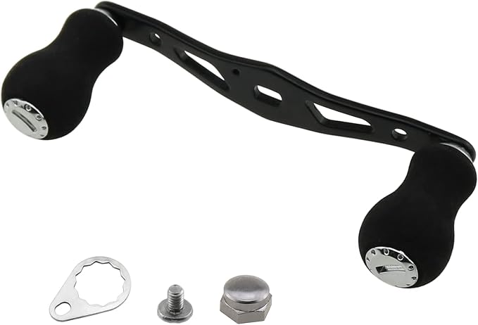 Heyous Fishing Reel Handle Grip for Baitcasting Trolling - Left Right Ultralight Crank Accessory, Black