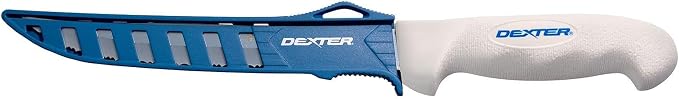 Dexter Outdoors 8" SOFGRIP Tiger Edge Scalloped Knife | Includes Edge Guard | High-Carbon American Stainless Steel Blade | Resists Corrosion | Comfortable, Slip-Resistant Handle | Made in USA