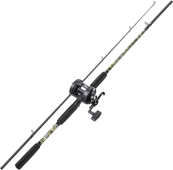 Sougayilang Fishing Rod Combo with Conventional Reel, Medium Heavy for Catfish Salmon and Steelhead Saltwater Fishing