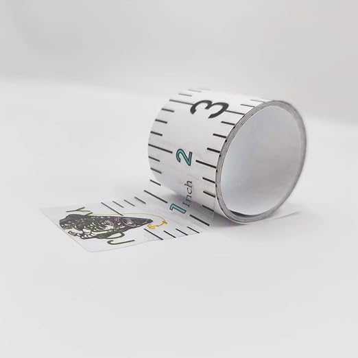 Adhesive Fish Ruler for Boat Transparent 60 Inch Fish Measuring Tape Sticker for Boat 2 Pcs Waterproof Self Adhesive Clear Fishing Measure Tape for Workbench Kayak Accessories