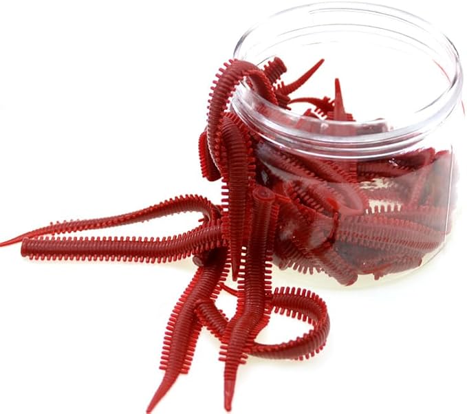 90pcs Soft Fishing Lure Super Soft TPE Worm Bait Elastic Durable Environmental Earthworm Neried ﻿