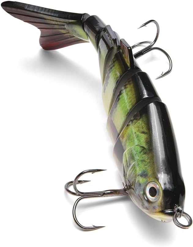 Large Multi Jointed Fishing Lures Bait,Big Giant Fishing Bass Lures,Crankbaits Swimbaits with Treble Hook