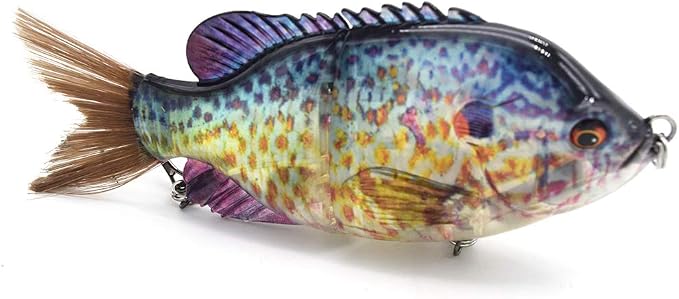 5.9in Multi Jointed Swimbait Fishing Lures Bait,2 Segment Big Giant Sinking Fishing Bass Lures,Crankbaits Swimbaits with Treble Hook
