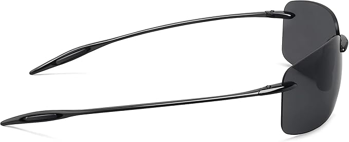 JULI Sports Sunglasses for Men Women Tr90 Rimless Frame for Running Fishing Golf Surf Driving MJ8009