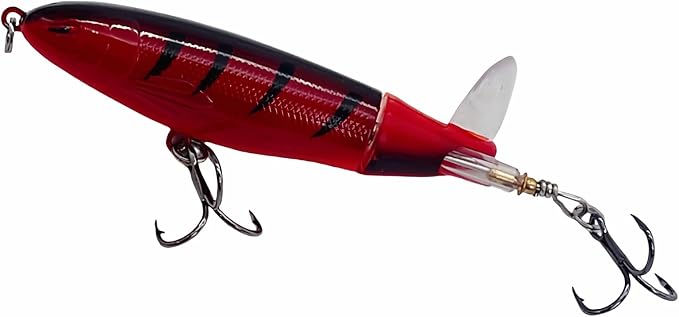 Bestac Topwater Fishing Lures Set Popper Lures for Bass Catfish Pike Perch Bass Lures with Floating Rotating Tail Artificial Hard Bait Multiple Colors