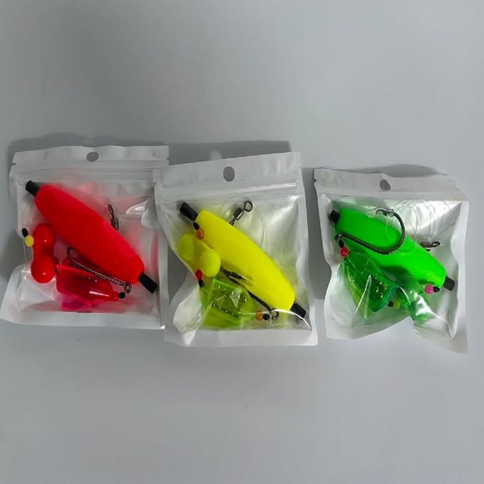 3Pcs/6Pcs Catfish Fishing Rigs Ready Kit，2 in 1 Rotating rattles/Double Rattles Beads, Float Rigs Tackle Santee Rig Peg Catfish，Free Adjustment in freshwter and Saltwater