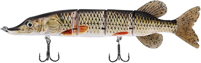 Large Multi Jointed Fishing Lures Bait,Big Giant Fishing Bass Lures,Crankbaits Swimbaits with Treble Hook