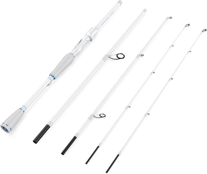 KastKing Centron Lite Travel Fishing Rods, Portable 4/5 Piece Spinning & Casting Rods, Extra Twin-Tip, IM6 Graphite Blanks, Stainless Steel Guides W/Ceramic Rings, Split or Full Rear EVA Handle