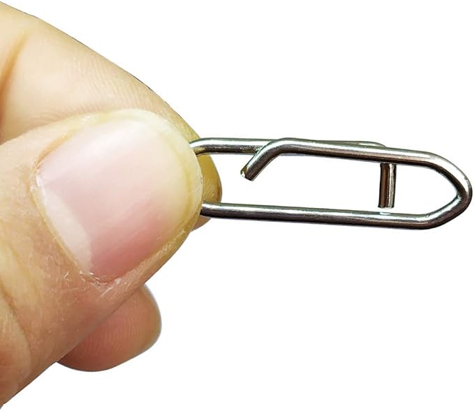 50 PCS Fishing Clips Stainless Steel Strength Fast Snap Clip Fishing Clips Connector Easy Quick Change Lure Snaps for Freshwater Saltwater