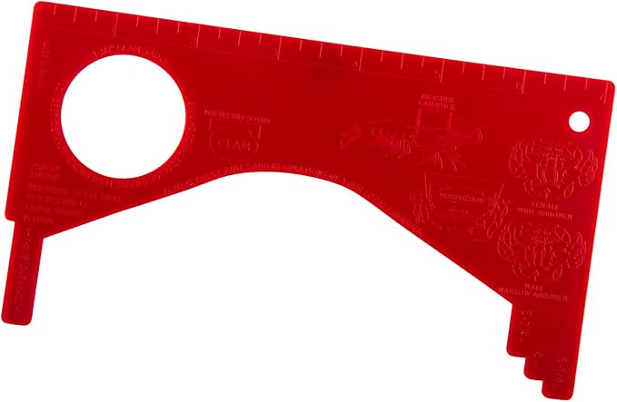 Dr.Fish Crab and Lobster Gauge, PVC Aluminum Gauge Measure for Blue Crab Lobster Shrimp Clam, Multi-Functional Measuring Tool Designed for Seafood Harvesting Enthusiasts