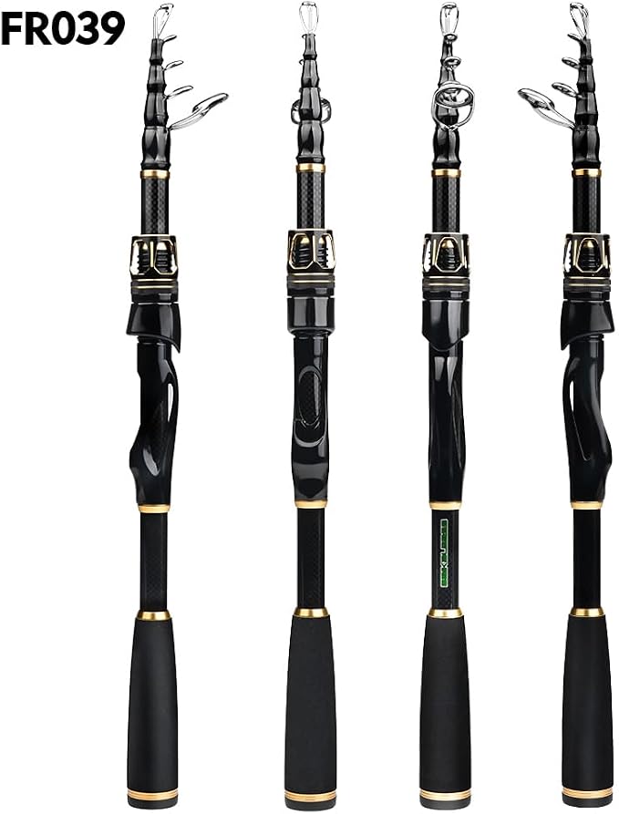 Fishing Rod and Reel Combo - Carbon Fiber Telescopic Fishing Pole with 2000 Spinning Reel Combos - Sea Saltwater Freshwater Ice Bass Fishing Tackle Set Fishing Rods Kit Fishing Poles and Reels Combo