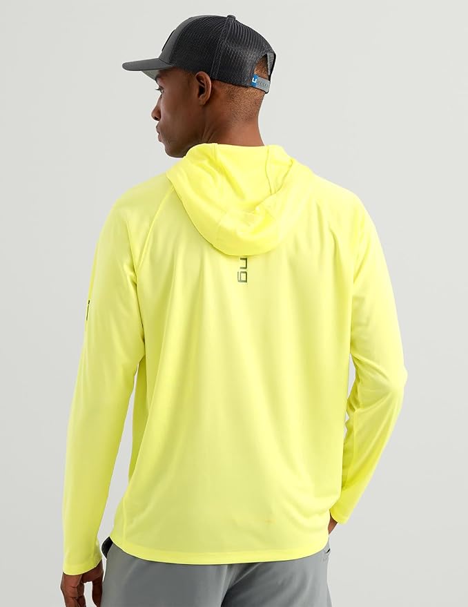 HUK Mens Pursuit Vented Long Sleeve Hoodie, Fishing Shirt with Hood