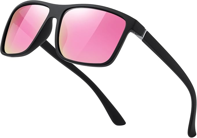 Sunglasses Men Polarized Sunglasses for Mens and Womens,Black Retro Sun Glasses Driving Fishing UV Protection
