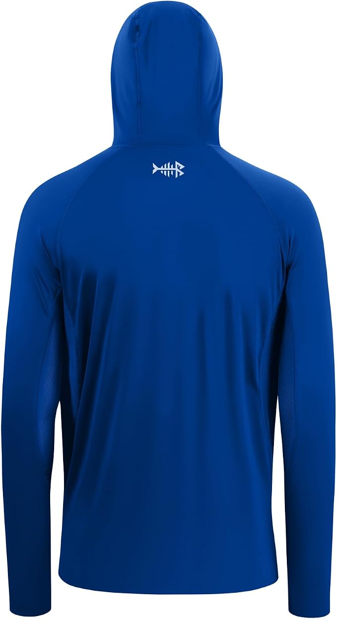 BASSDASH UPF 50+ Men’s Long Sleeve Fishing Shirt with Mask UV Neck Gaiter Hoodie