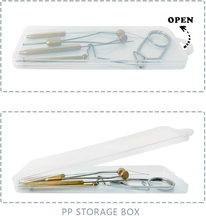 HERCULES Fly Tying Tools, Fly Tying Kit with Bobbin Thread Holder, Wire Threader, Knot Whip Finisher, Hackle Plier, Bodkin, Fly Fishing Lure Making Accessories