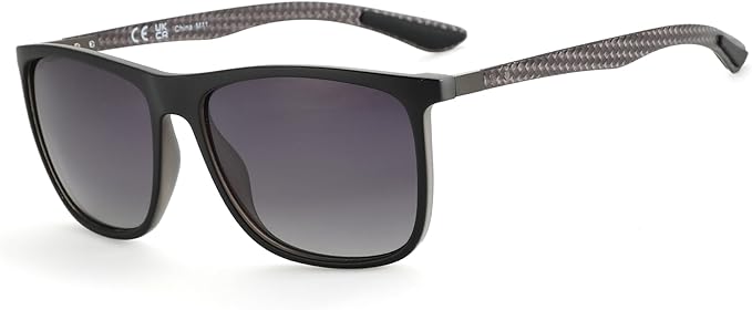 ZENOTTIC Square Polarized Sunglasses for Men Ultralight Carbon Fiber Sun Glasses Driving Fishing Golf Sports UV400 Protection