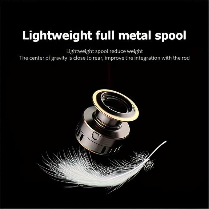 HE6000-7000 Spinning Reel, Saltwater Freshwater Spinning Fishing Reel，Metal Cup and Metal Rocker Arm, 5.2:1 Gear Ratio, Smooth and Sensitive, Fishing Reel for Freshwater Saltwater