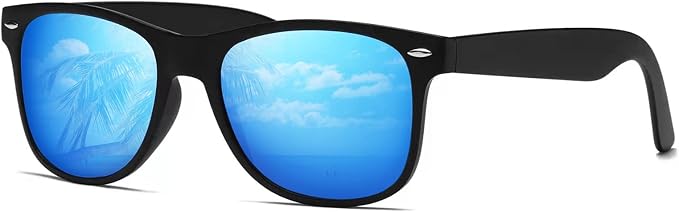 DEMIKOS Sunglasses Men Polarized Sunglasses for Mens Womens Retro Mirror Lens for Driving Fishing UV Protection