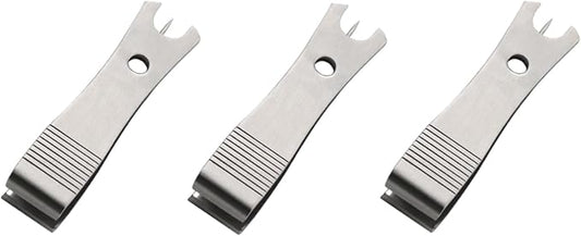 3 Pcs Fishing Line Cutter Nipper Set with Hook Eye Cleaner, Stainless Steel Fly Fishing Line Clippers, Multi-Purpose Cutting Tool for Braid/Mono, Sharp Cutting Nipper Accessories