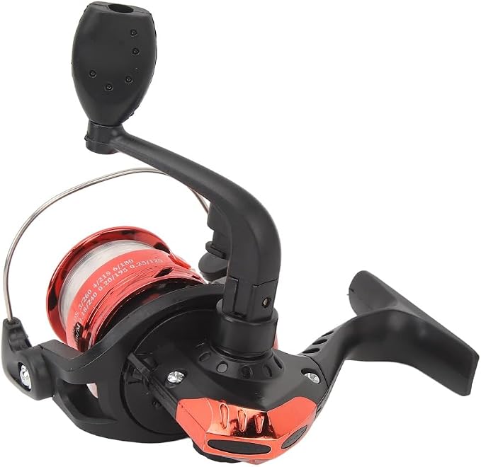 200-size with Pre-Spooled Line, Left Right Interchangeable Handle, 5.2:1 Gear Ratio Closed Face Fishing Reel for Freshwater, Lake and Outdoor Fishing